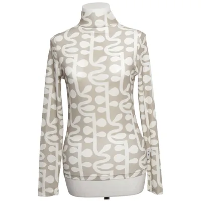 Long sleeve T-shirt (Beige, White) from ØLÅF Elastane, Polyester