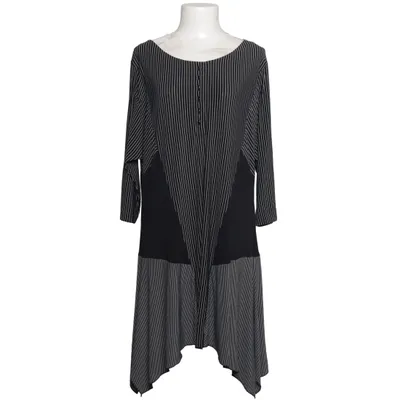 Tunique (Noir, Blanc) de Sylvia Heise Élasthane, Polyester, Viscose