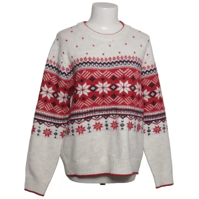 Weihnachtspullover (Weiß, Rot, Blau) von Primark Cares Acryl, Elasthan, Polyester