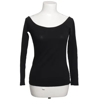 Langærmet t-shirt (Sort) fra H&M Basic Bomuld, Elastan