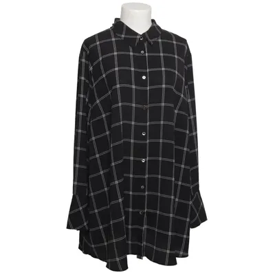 Shirt (Black, White) from Elena Miro Elastane, Polyester