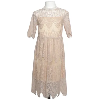 Dress (Beige, Yellow) from NNJXD Cotton, Polyester