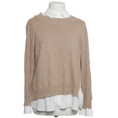 Strickpullover (Beige, Weiß) von Canda Premium Kaschmir, Baumwolle, Nylon, Viskose, Wolle