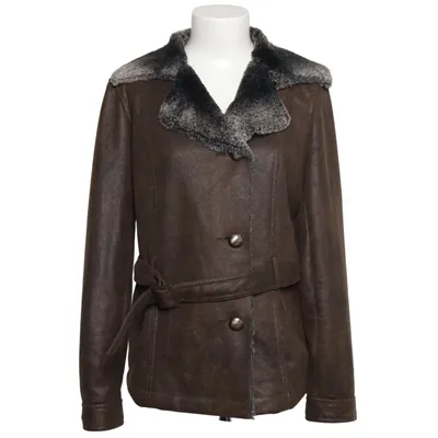 Shearling jacket (Brown) from Apanage Collection Polyester, Polyurethane
