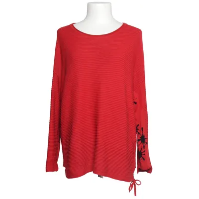 Sweater (Red, Black) from Doris Streich Acrylic, Viscose