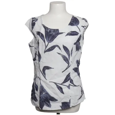 Top (Wit, Blauw) van Lina Tomei Linnen