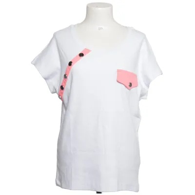 T-shirt (Wit, Roze) van Elite Katoen, Elastaan