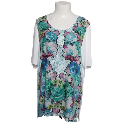 T-shirt (Hvid, Blå, Flerfarvet) fra Mona Elastan, Viscose