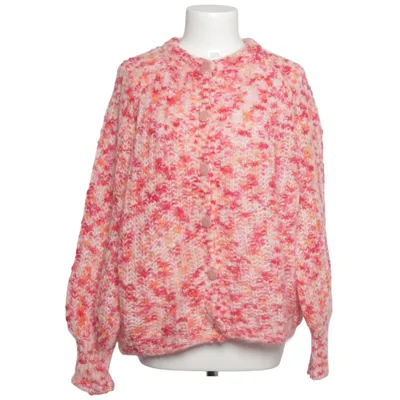 Cardigan (Rose, Orange, Blanc) de La Maille Sézane Coton, Laine de mouton, Mohair, Polyamide