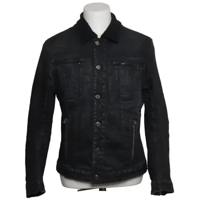 Fodrad jeansjacka (Svart) från Pierre Balmain Bomull, Elastan, Polyester