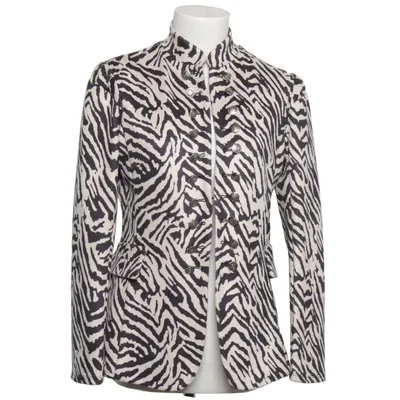 Blazer (Black, White) from Voyelles Elastane, Polyester