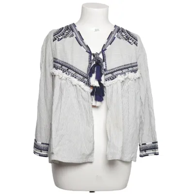 Blouse (White, Blue) from Hallhuber Cotton