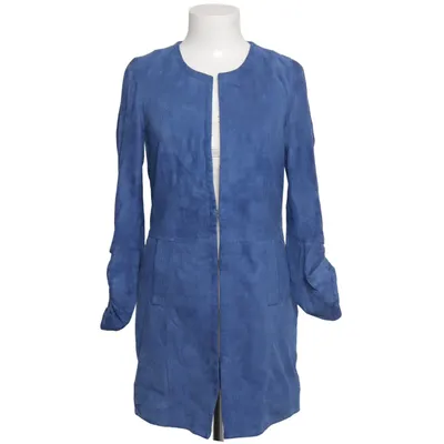 Leather blazer (Blue) from Claudia Sträter Acetate, Leather, Polyester