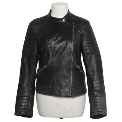 Bikerjacka (Svart, Silverfärgad) från Zara Trafaluc Outerwear Collection Skinn