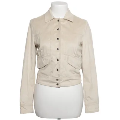 Denim jacket (Beige) from Bershka Premium Outerwear Elastane, Polyester