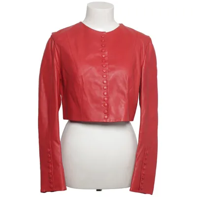 Læderjakke (Rød) fra Ashley Brooke Læder, Polyester