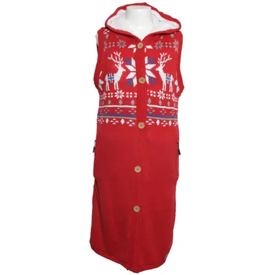 Jacket (Red, White, Multicolored) from Nebulus Acrylic, Polyester