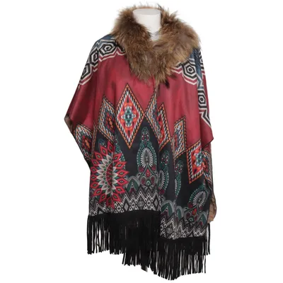 Poncho (Rouge, Noir, Multicolore) de 101 Idees Élasthane, Polyester