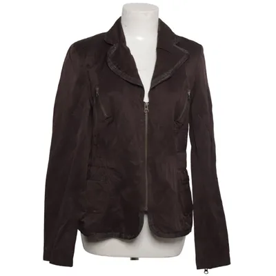 Jacket (Brown) from D'auvry Cotton, Metallic fiber, Polyester