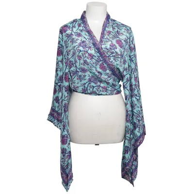 Haut portefeuille (Bleu, Rose, Multicolore) de Kalami Soie