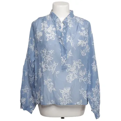 Blus (Blå, Vit) från Marella Sport Bomull, Silke