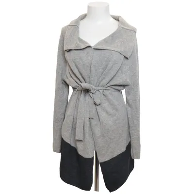 Cardigan cache-cœur (Gris, Noir) de Plan Shop Cachemire, Laine