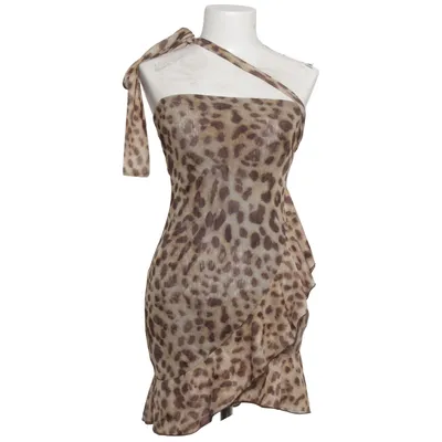 Kjole (Brun, Beige) fra Zara Elastan, Polyester