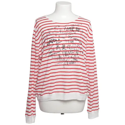 Långärmad t-shirt (Röd, Vit) från Christian Dior Kashmir, Linne, Silke