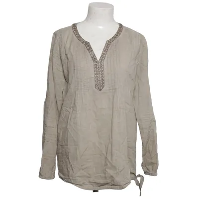 Blouse (Beige) from Comma Cotton, Linen