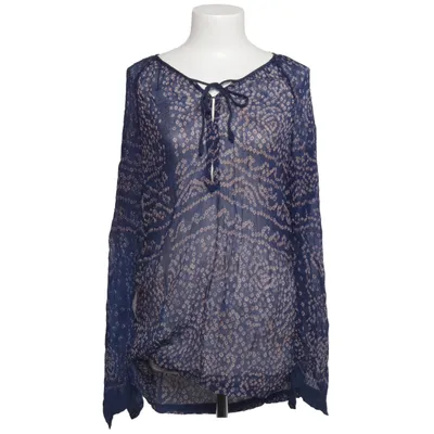 Blouse (Blue, White) from Antik Batik Silk