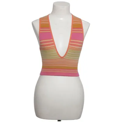 Halterneck top (Pink, Orange, Grøn) fra Urban Outfitters Elastan, Polyamid