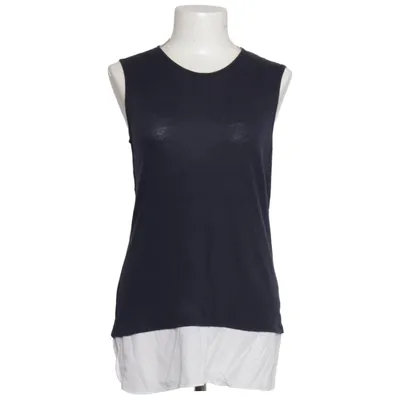 Top (Blue, White) from Majestic Filatures Cashmere, Cotton, Elastane, Silk