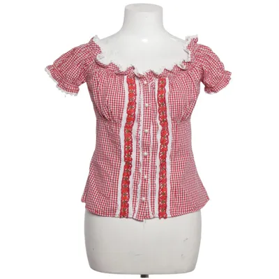 Dirndl blouse (Red, White) from Krüger Madl Cotton