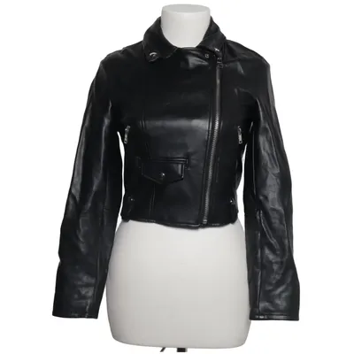 Bikerjakke (Sort) fra Bershka Viscose