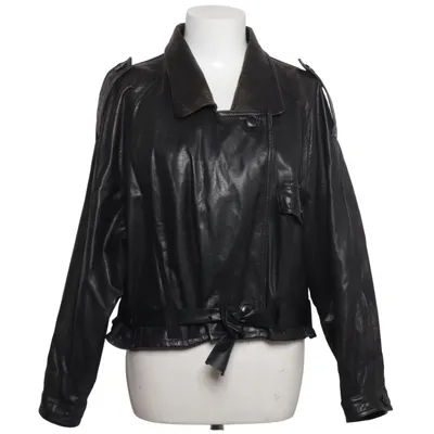 Leather jacket (Black) Acetate, Leather, Polyamide