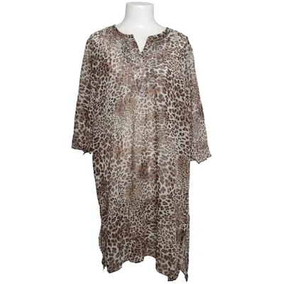 Kaftan (Bruin, Beige, Zwart) van Yi Xiang