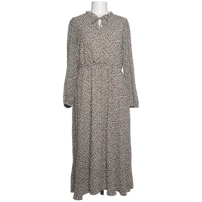 Dress (Beige, Black) from Manguun Polyester, Viscose
