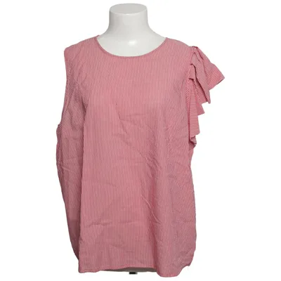 Top (Red, White) from Who What Wear Cotton, Lyocell