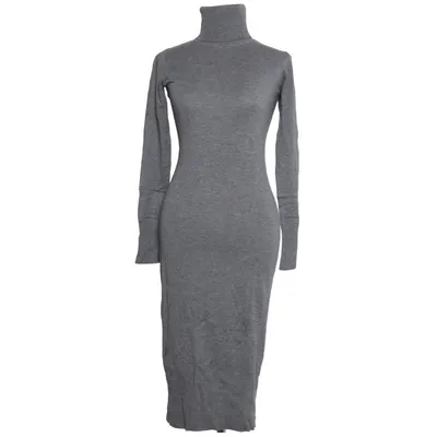 Robe à col roulé (Gris) de Extra Me Viscose, Laine