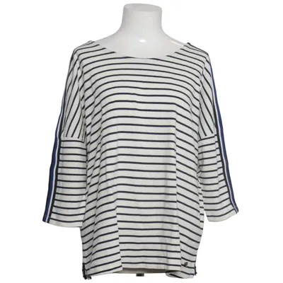 Langærmet t-shirt (Hvid, Blå) fra Women Essentials by Tchibo Økologisk bomuld