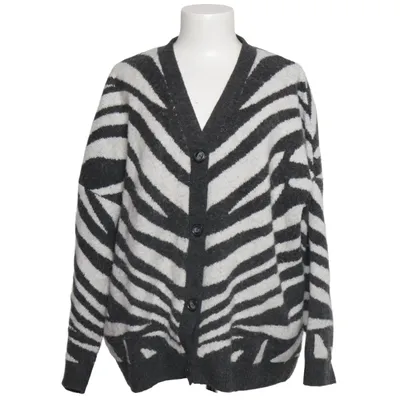 Cardigan (Gray, White) from Gina Acrylic, Elastane, Polyester, Wool