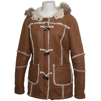 Veste en peau de mouton retournée (Marron) de Jessica Polyester