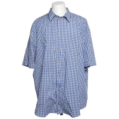 Korte mouwen shirt (Blauw, Wit) van Men Plus Katoen
