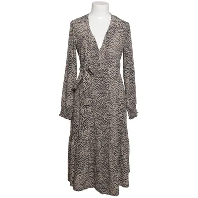 Wrap dress (Beige, Black) from Three Sixty Five Polyester