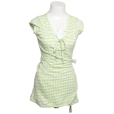 Wrap dress (Green, White) from Blutsgeschwister Cotton, Elastane