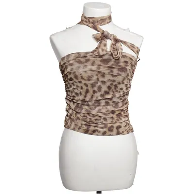 Halternecktopp (Brun, Beige) från Zara Polyester