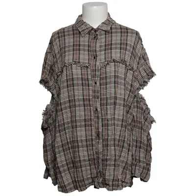 Chemise en flanelle (Beige, Noir, Marron) de 8pm Coton, Lin, Polyester, Viscose