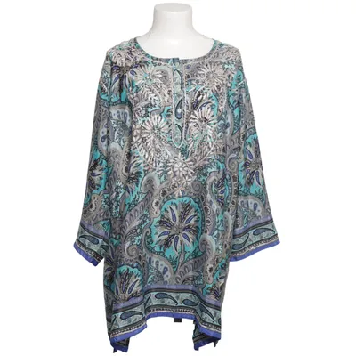 Blouse (Blue, Multicolored) from Vicci Polyester, Silk