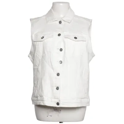 Gilet en jean (Blanc) de Gina Denim Coton, Élasthane, Polyester