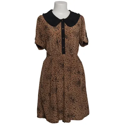Klänning (Brun, Svart) från Miss Patina Bomull, Polyester, Silke, Viskos